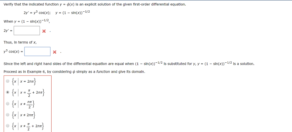 Solved Verify that the indicated function y (x) is an | Chegg.com