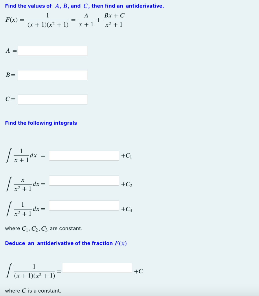 2x 7 )( x 1 )= 0 values of ab and c