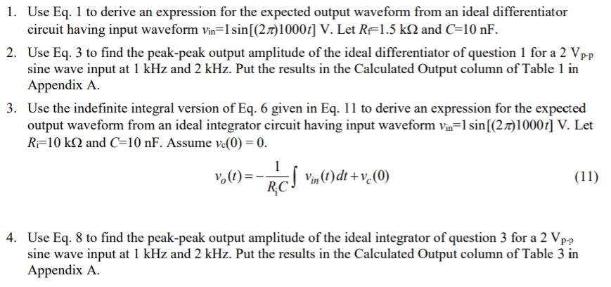 Solved 1 Use Eq 1 To Derive An Expression For The Expec Chegg Com