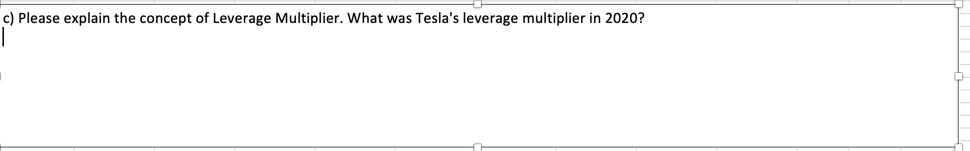 Solved c) Please explain the concept of Leverage Multiplier. | Chegg.com