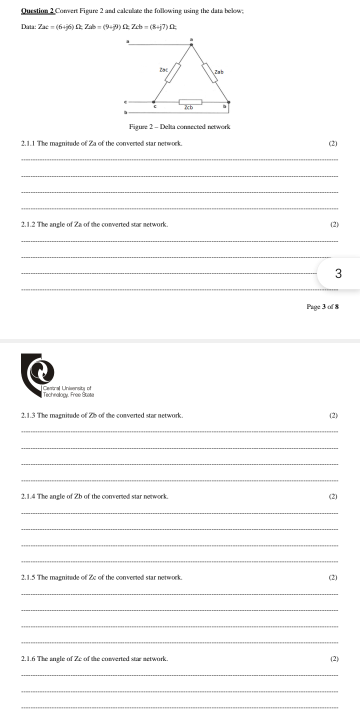 Solved Question 2 Convert Figure 2 and calculate the | Chegg.com