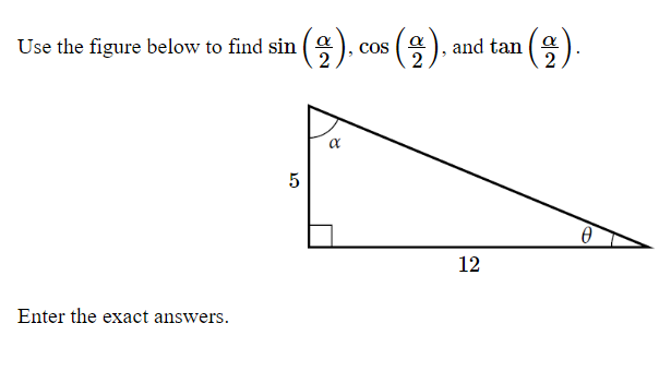 Solved Use The Figure Below To Find Sin(2α),cos(2α), And 