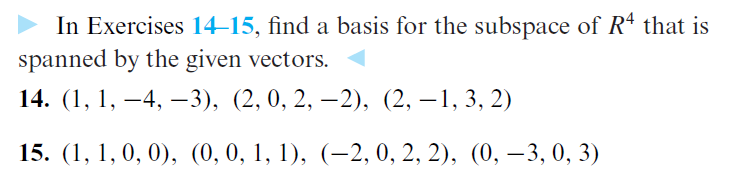 Solved In Exercises 14–15, Find A Basis For The Subspace Of | Chegg.com