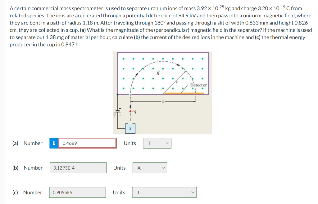 Solved A certain commercial mass spectrometer is used to