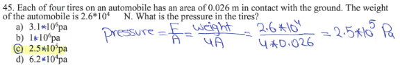 Solved pressure is defined as force divided by area but in Chegg com