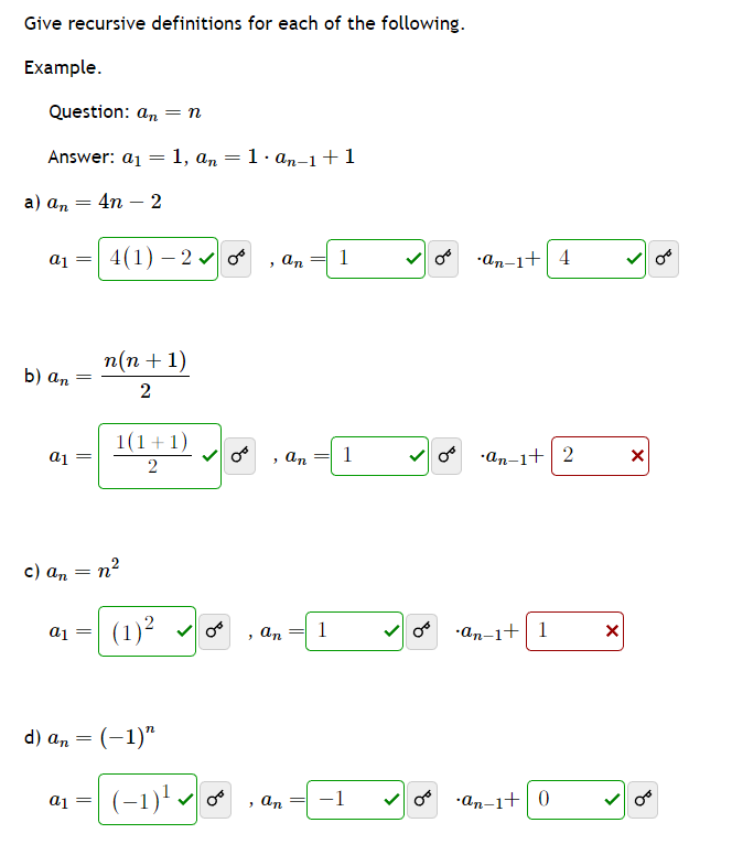 Solved Give Recursive Definitions For Each Of The Following. | Chegg.com