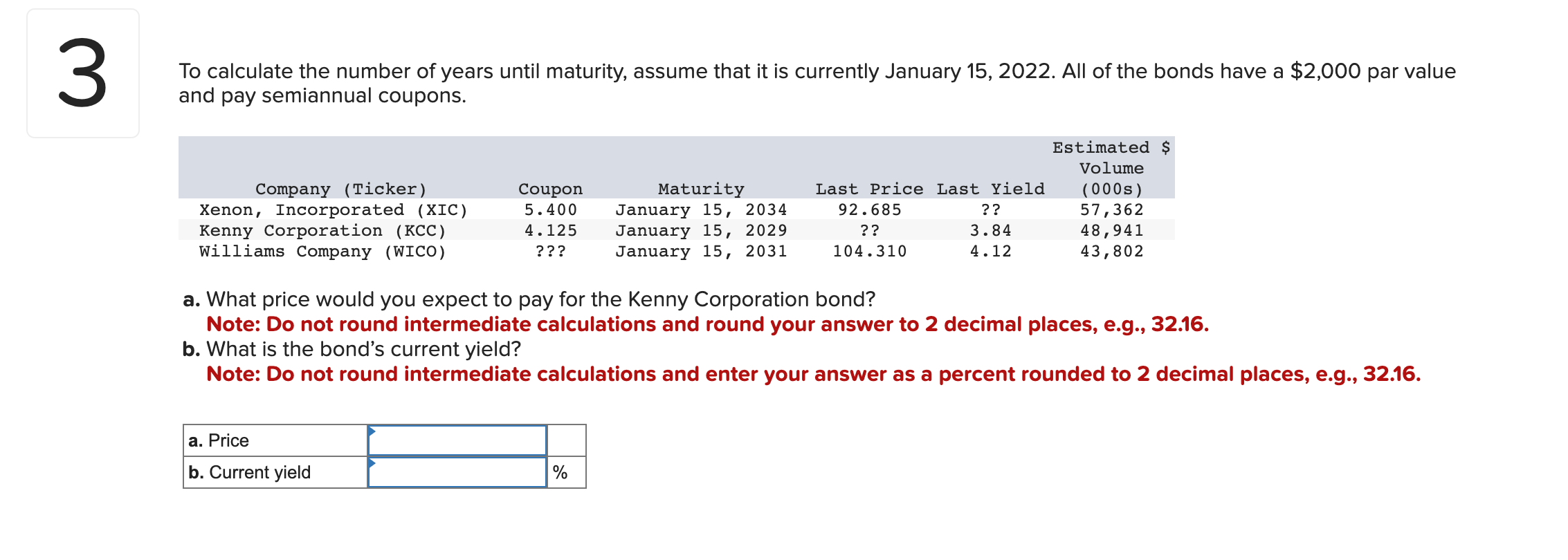 Solved To calculate the number of years until maturity, | Chegg.com