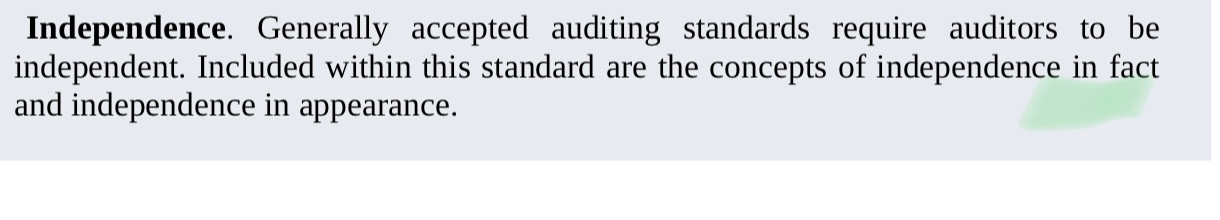 generally accepted auditing standards independence