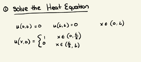 Solved (1) Solve the Heat Equation | Chegg.com