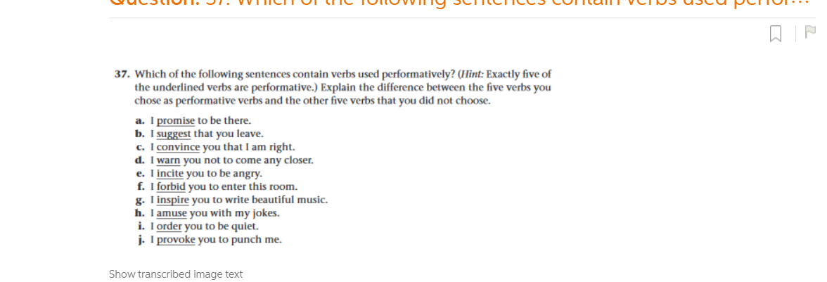 QUESTION 37 Which of the following underlined