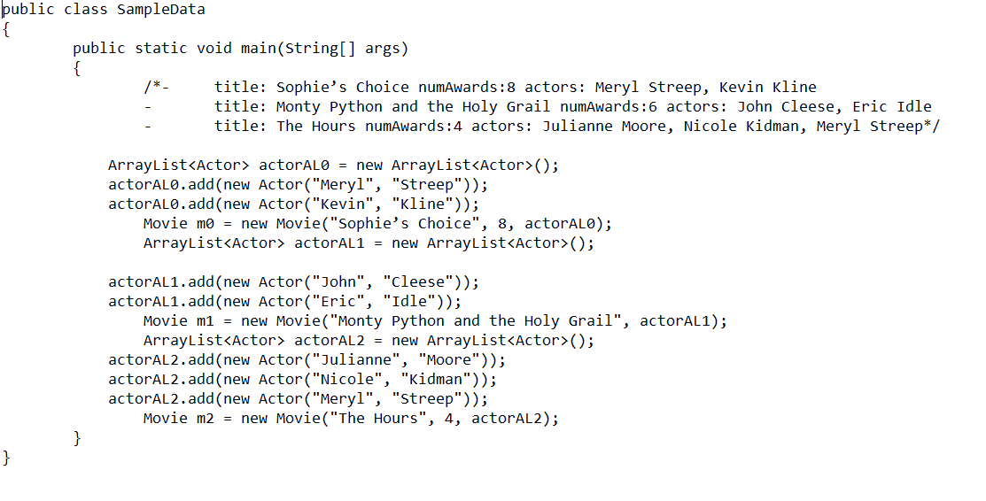 Solved Part 2: Movie Tester 10. Write a Movie Tester.java | Chegg.com