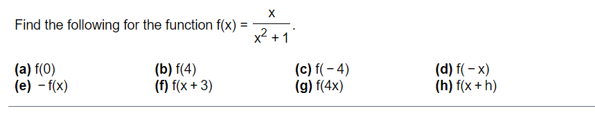 Solved Find the following for the function f(x) = 3x2 + | Chegg.com