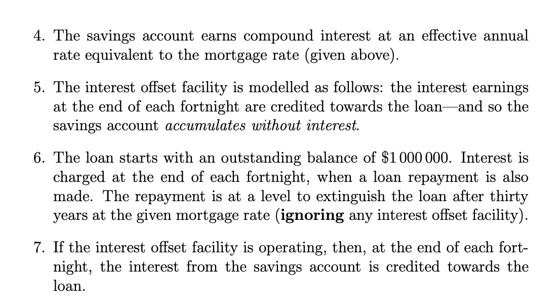 Solved 2. The outstanding balance of the loan with an offset | Chegg.com