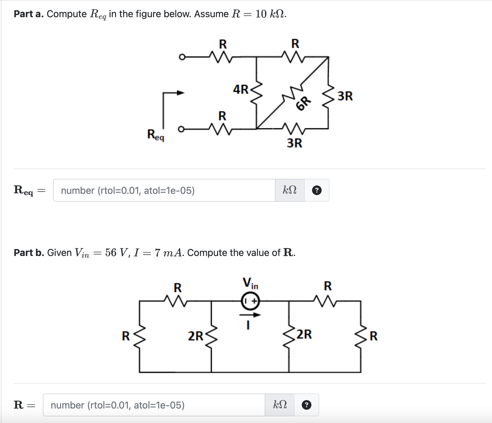 Solved Part a. Compute Req in the figure below. Assume | Chegg.com