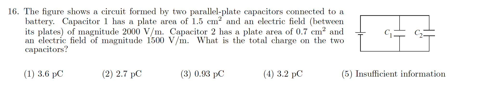 Draw A Circuit Diagram For The Circuit Figure Parallel Capac