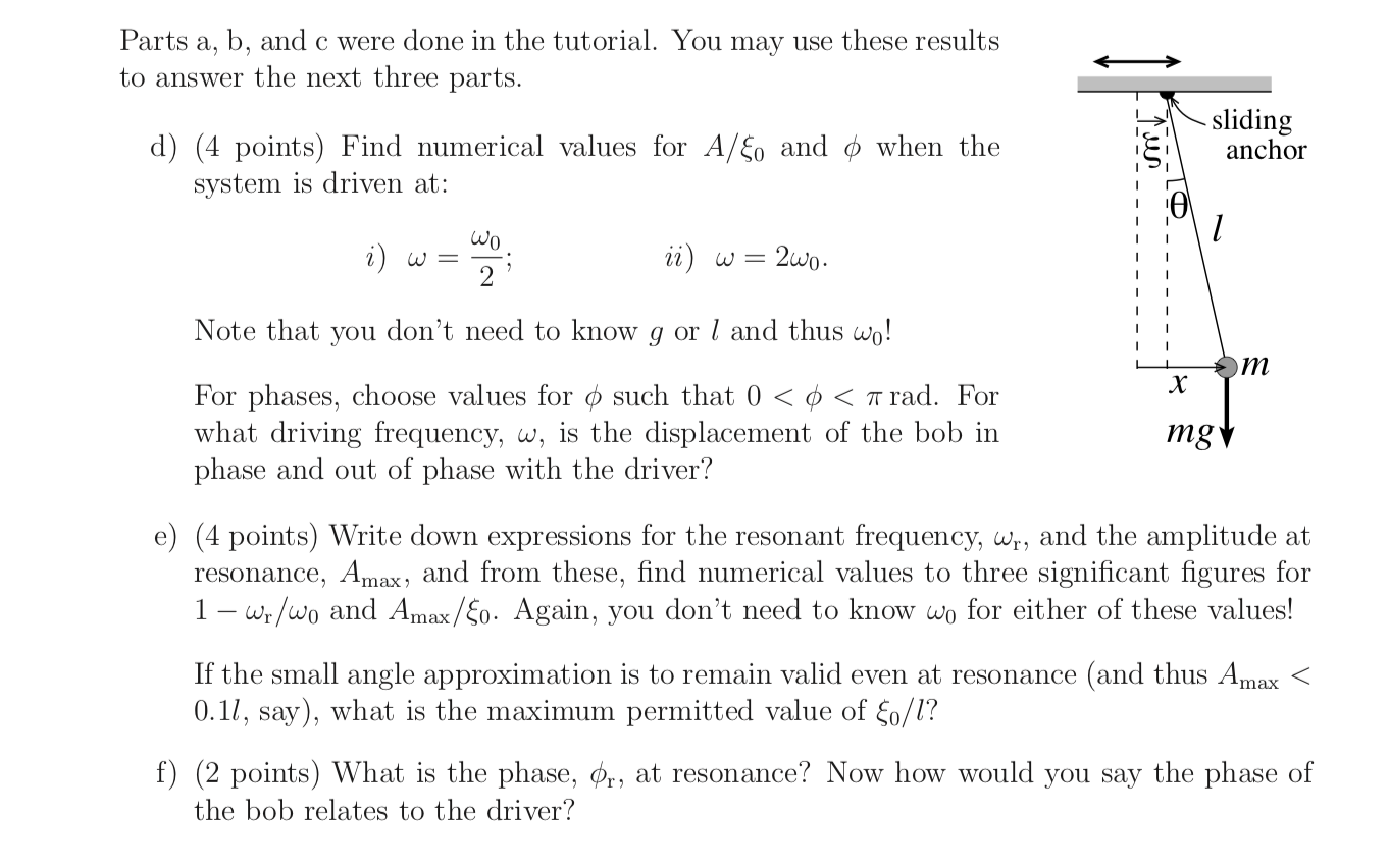 Problem 2 A Simple Pendulum Of Length 1 And Bob Ma Chegg Com