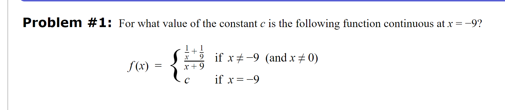 Solved Problem \# 1: For what value of the constant c is the | Chegg.com