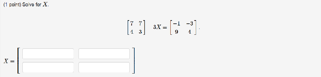 solved-1-point-solve-for-x-3-1-6-3x-13-9-1-x-chegg