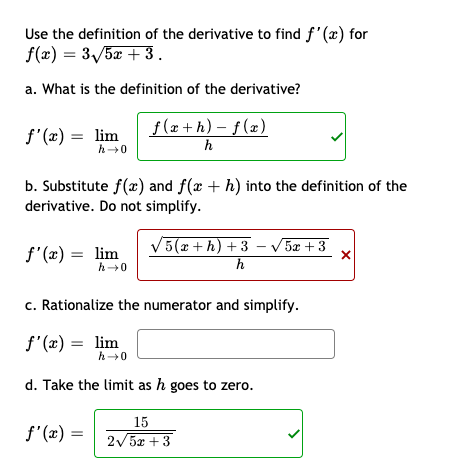 Solved Use The Definition Of The Derivative To Find F X Chegg Com