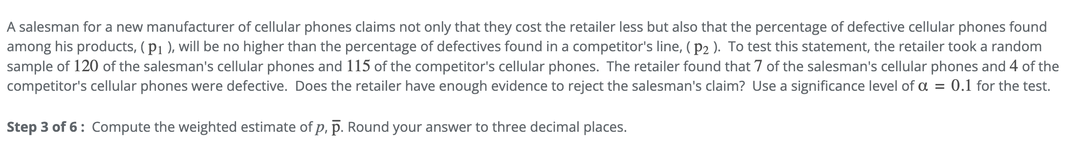 Solved A salesman for a new manufacturer of cellular phones | Chegg.com