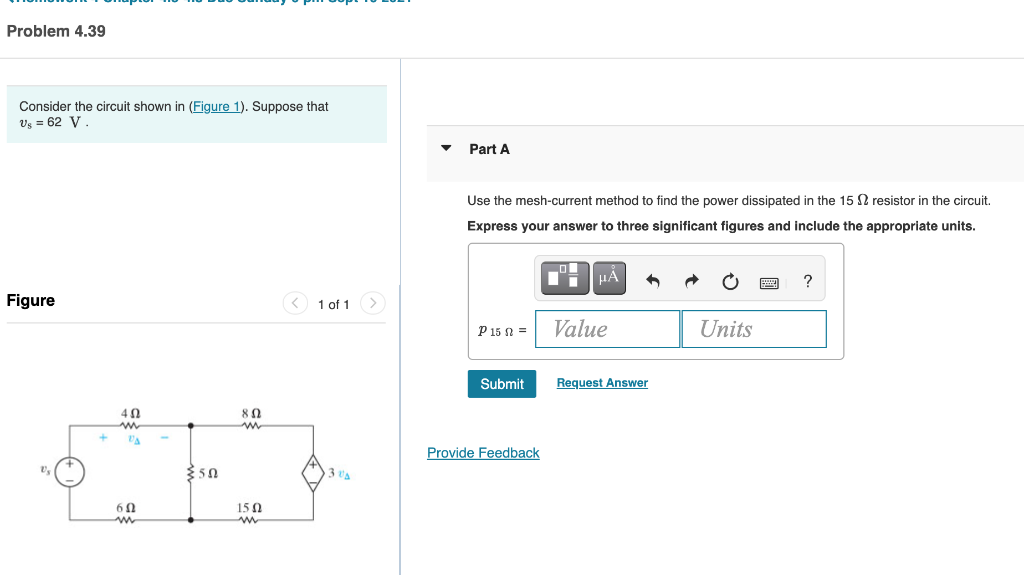 Solved Problem 4.39 Consider the circuit shown in (Figure | Chegg.com