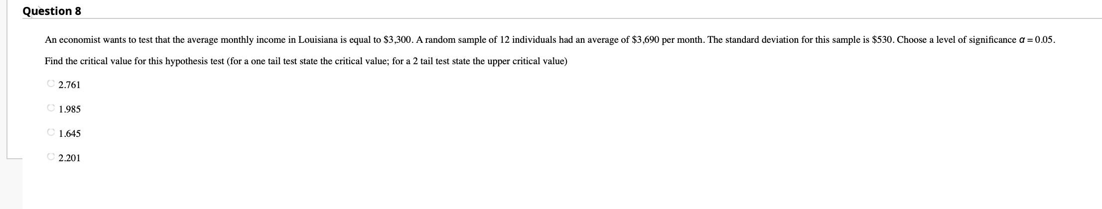 the critical value for a hypothesis test quizlet