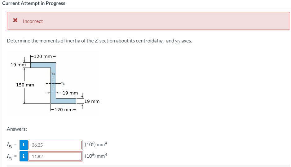 Solved Current Attempt in Progress X Incorrect Determine the | Chegg.com