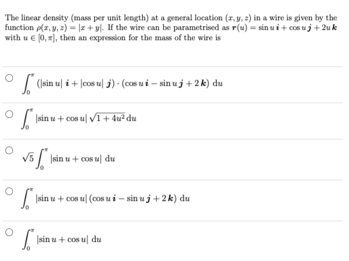 Solved The linear density (mass per unit length) at a | Chegg.com