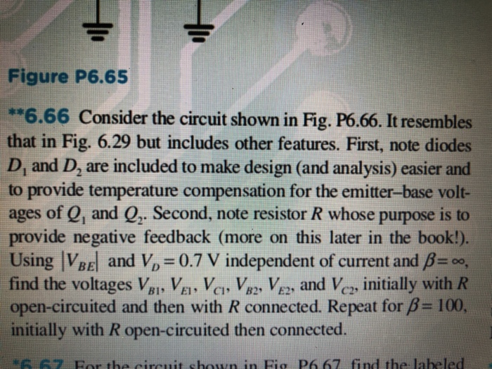 Solved Figure P6.65 6.66 Consider the circuit shown in Fig. | Chegg.com
