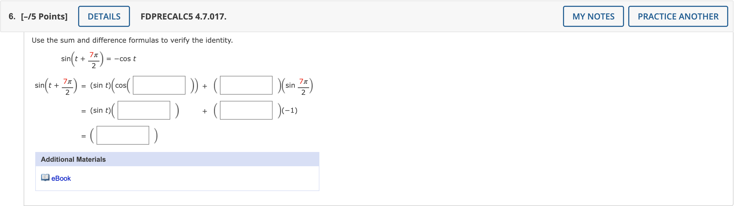 Solved Use the sum and difference formulas to verify the | Chegg.com