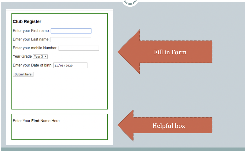 Solved Make it by html. ·When we click on any input box | Chegg.com
