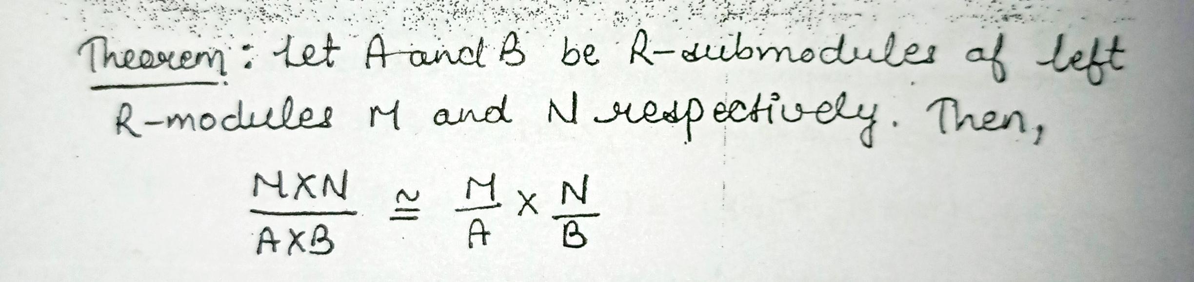 Solved Theorem het A and B be R-dibinodules of left | Chegg.com