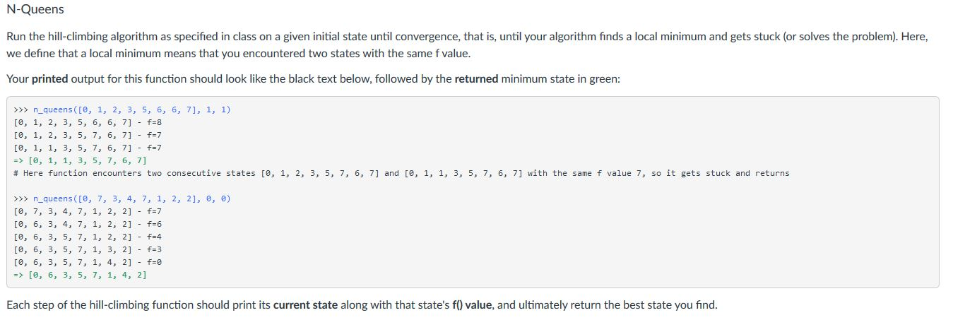 Summary We've introduced the 8-queens problem in | Chegg.com