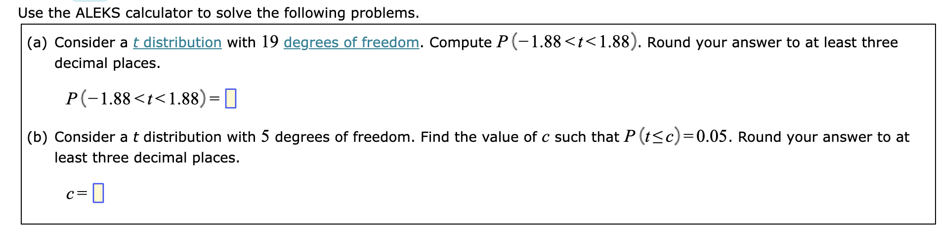 Solved Use the ALEKS calculator to solve the following | Chegg.com