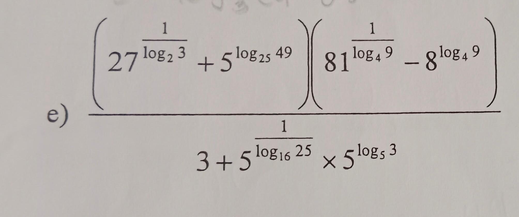 log _ 5 left ( frac 1 25 right )=