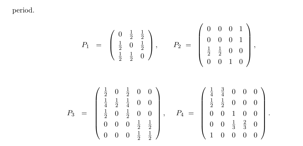 Solved 4. Specify the communicating classes of the Markov | Chegg.com