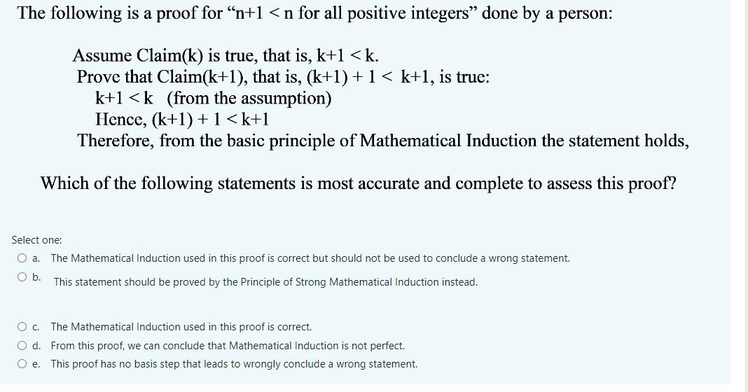 Solved The following is a proof for 