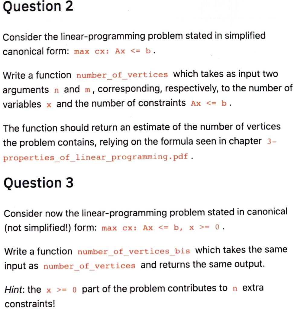 Question 2 Consider the linear-programming problem | Chegg.com