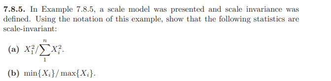 Solved 7.8.5. In Example 7.8.5, a scale model was presented | Chegg.com