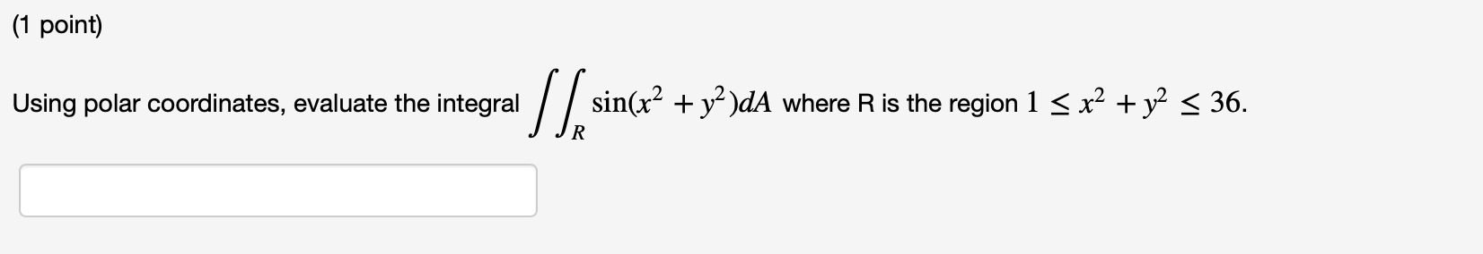 Solved 1 Point Evaluate The Double Integral [xco X Cos Y