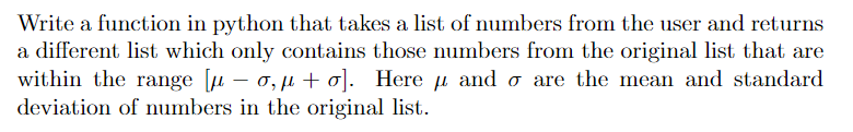 Solved Write a function in python that takes a list of | Chegg.com