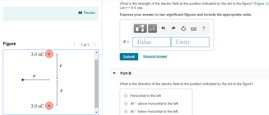 Solved What is the strength of the electric field at the | Chegg.com