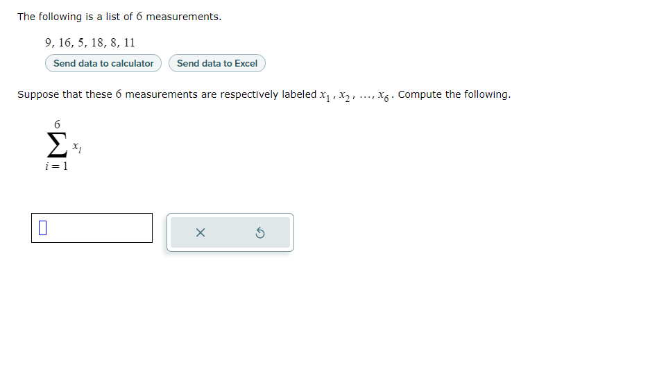 Solved The following is a list of 6 measurements. | Chegg.com