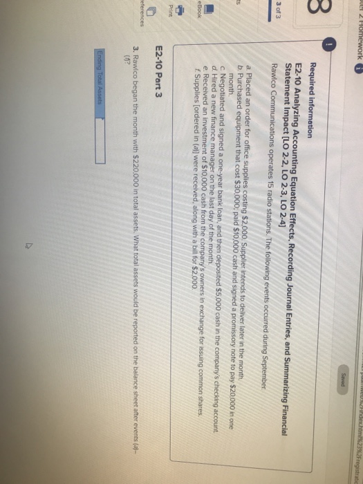 Solved Required information E2-10 Analyzing Accounting | Chegg.com