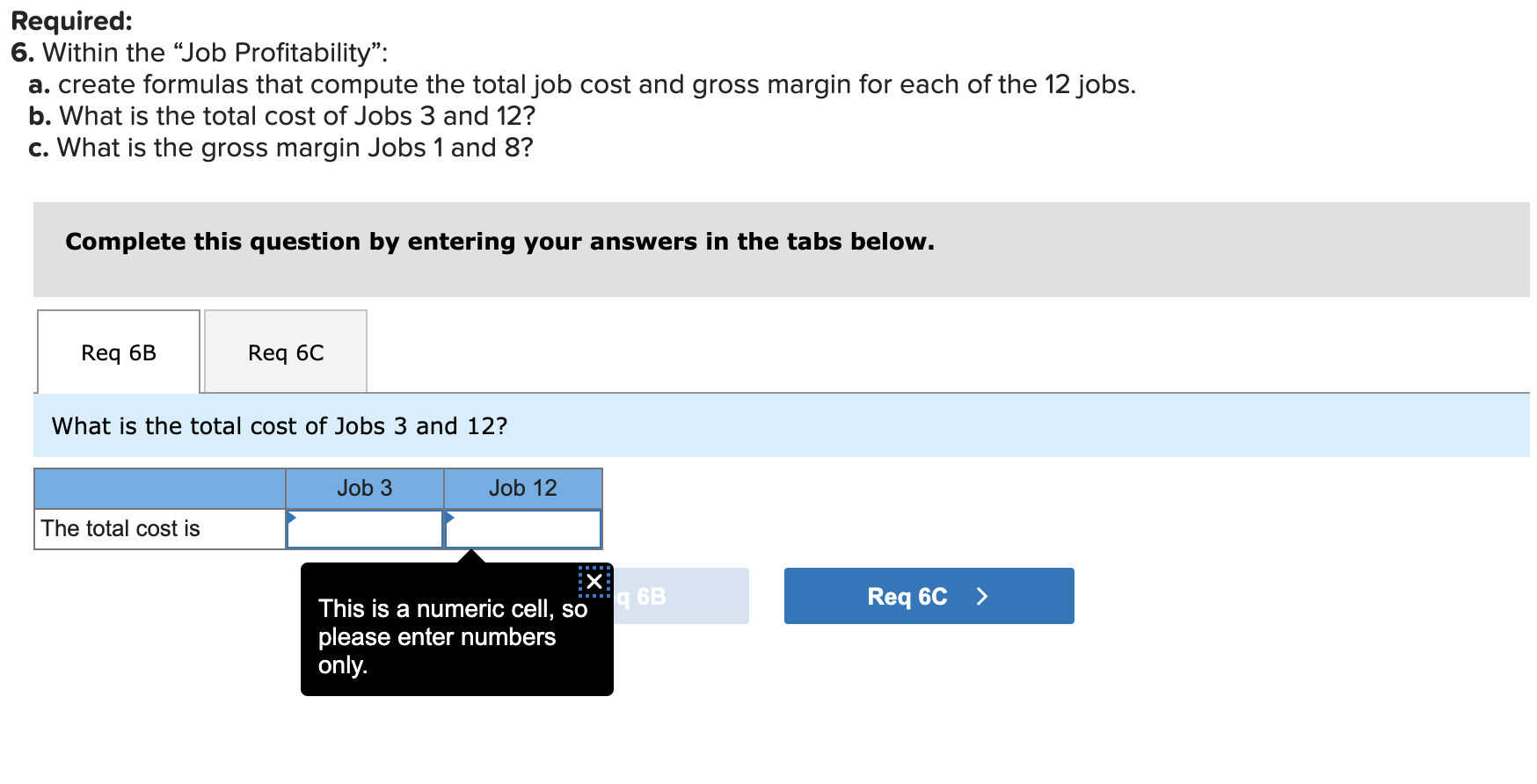 Required 5 Go To The Tab Titled Job Chegg