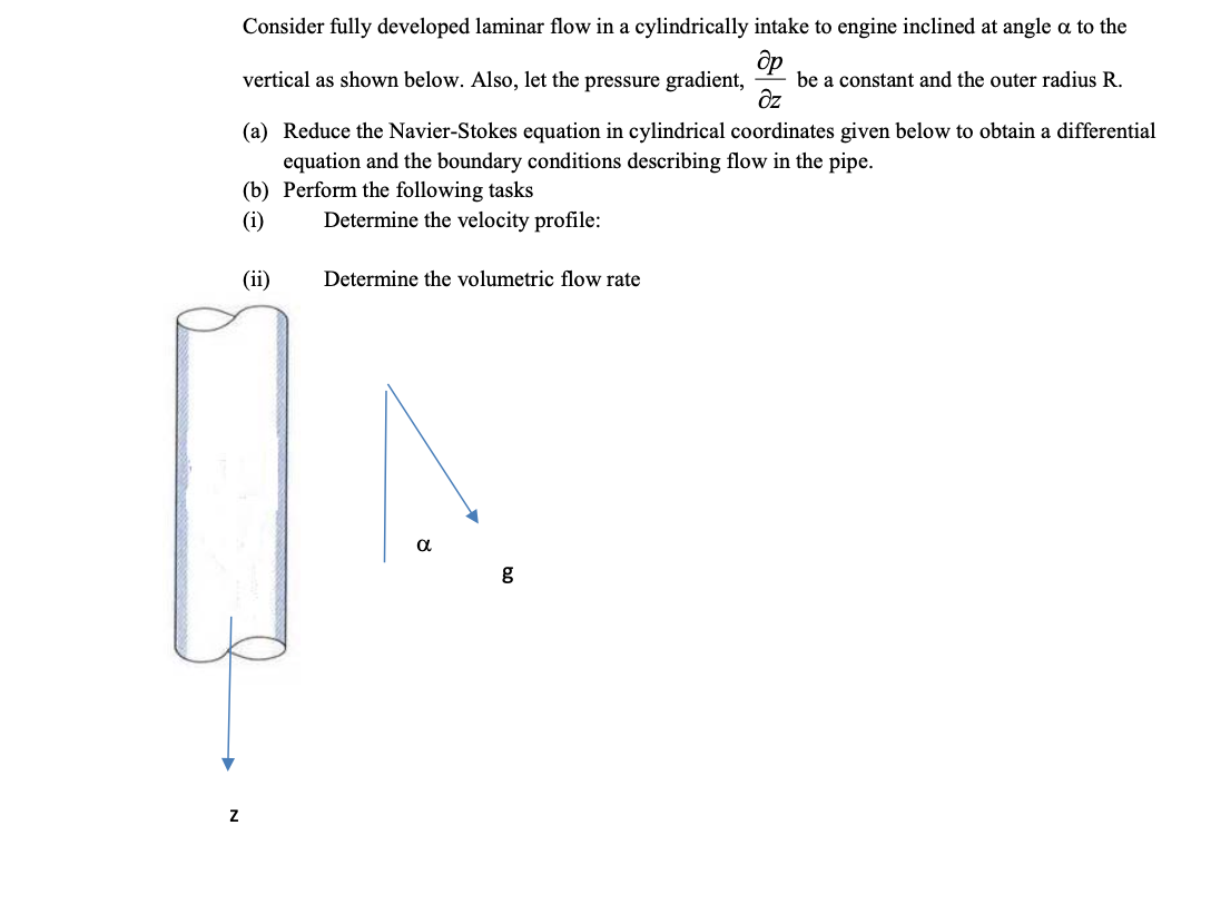 Solved Consider fully developed laminar flow in a | Chegg.com