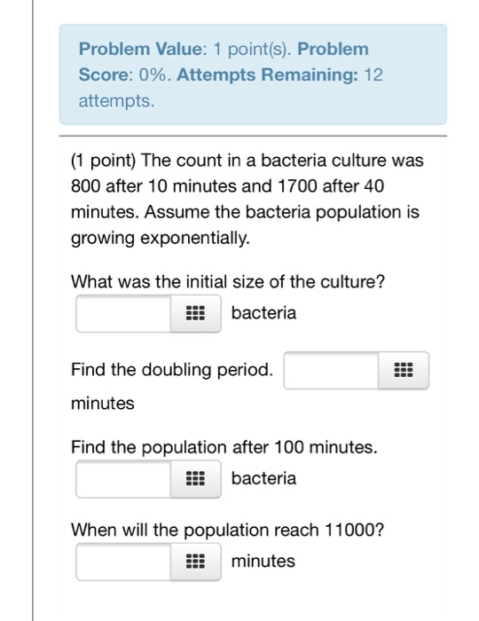 Solved Problem Value: 1 point(s). Problem Score: 0%. | Chegg.com