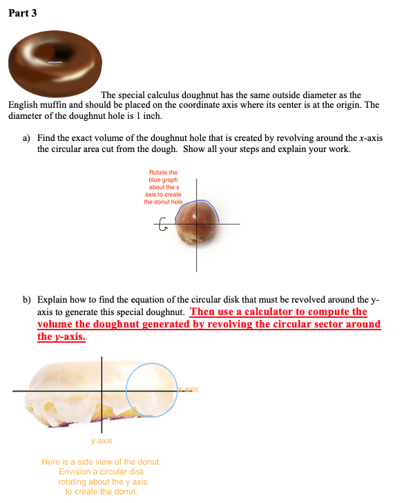Solved Part 3 The special calculus doughnut has the same