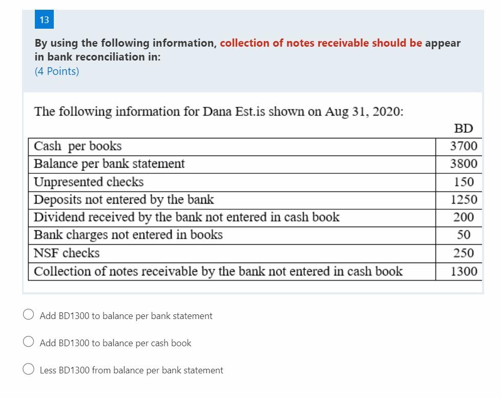 Solved 13 By using the following information, collection of | Chegg.com