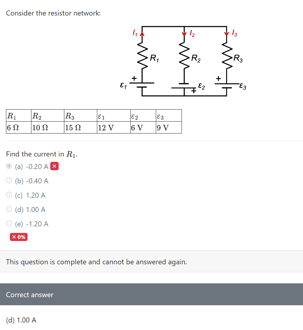 Solved Consider the resistor network Find the current in